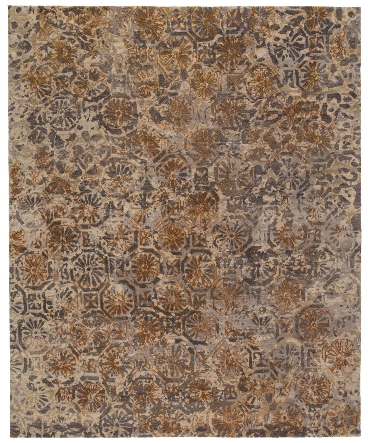 Reconnext By Jenny Jones Rjj03 Madagascar Gray/Gold Rug
