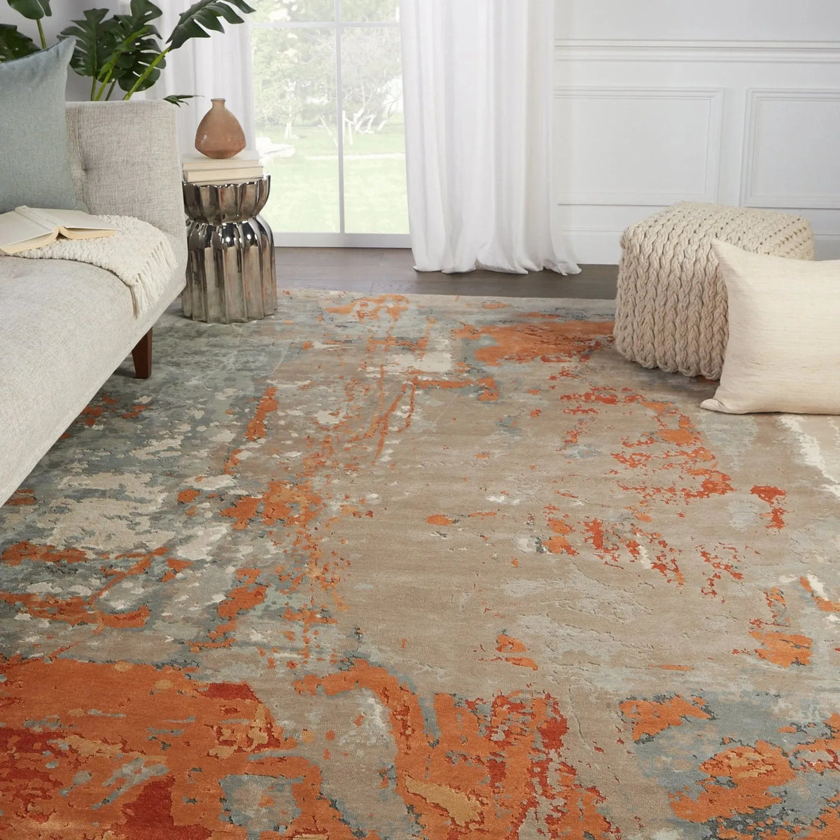 Reconnext By Jenny Jones Rjj05 Bryon Bay Orange/Taupe Rug