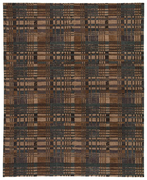 Reconnext By Jenny Jones Rjj06 Outlander Green/Brown Rug