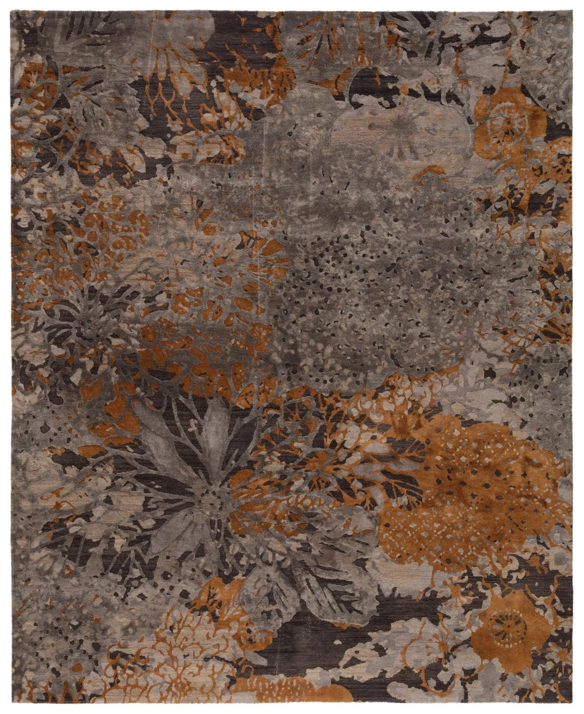 Reconnext By Jenny Jones Rjj08 Kimono Gray/Gold Rug