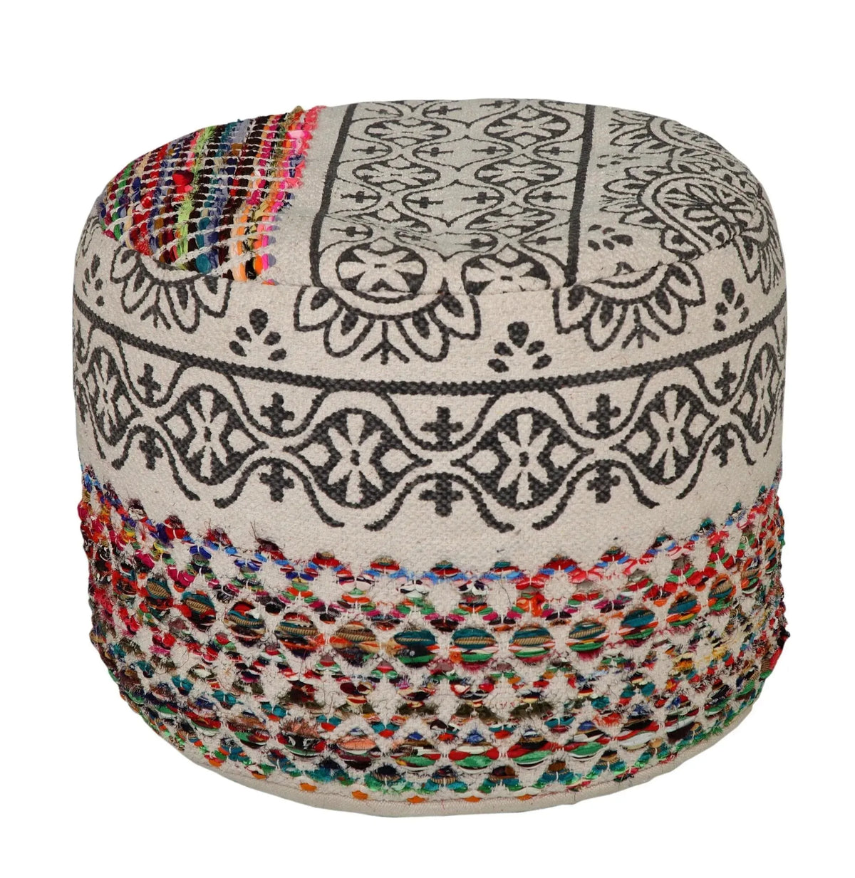 Recycled Neo-Bohemian LR99717 Pouf