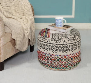 Recycled Neo-Bohemian LR99717 Pouf