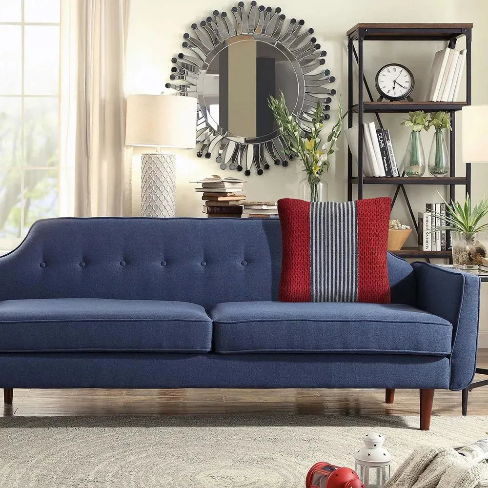 Red Nautical Striped LR07428 Throw Pillow