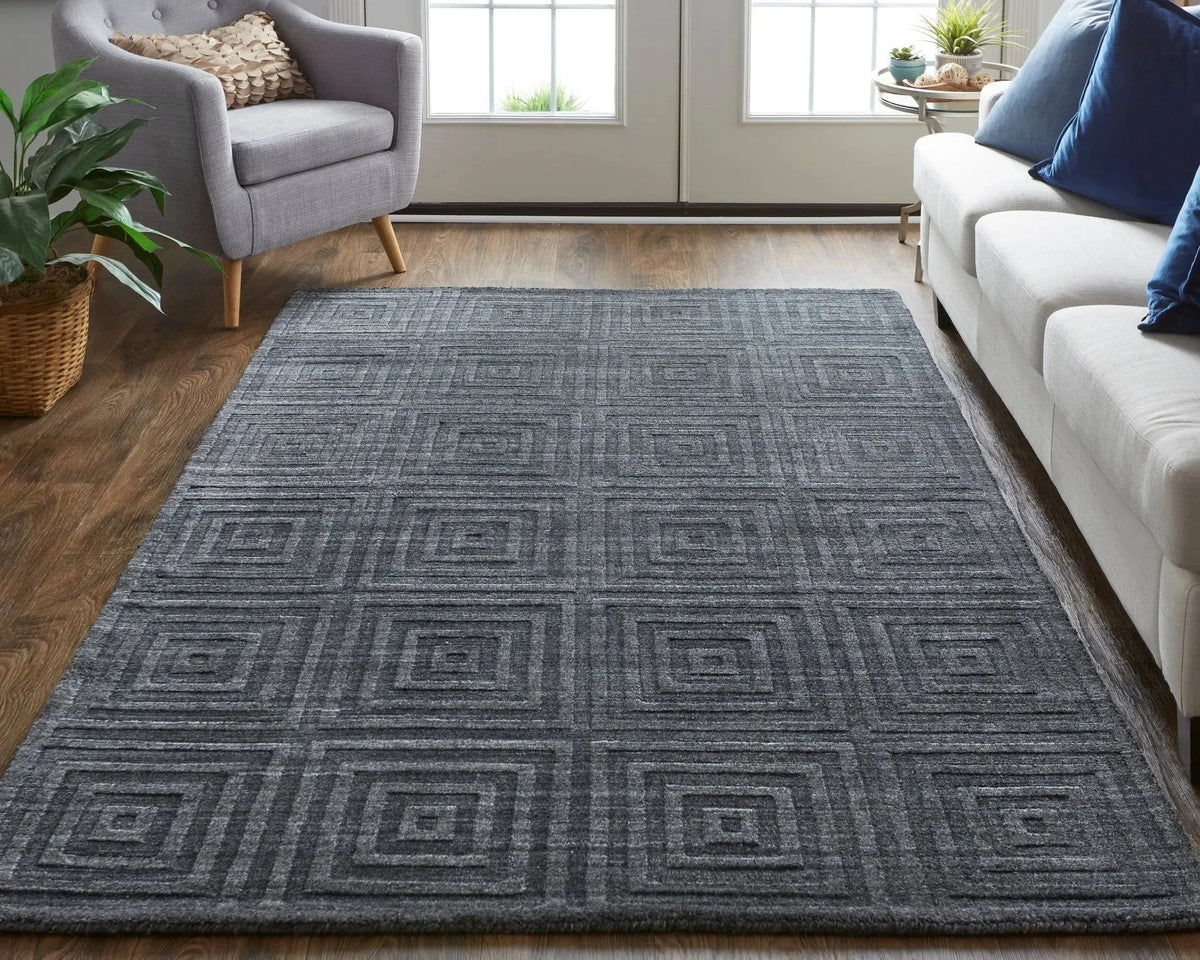 Redford RED8670F Grey/Black Rug