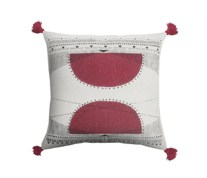 Reflective Sun Geometric Lr07574 Black/Red Pillow