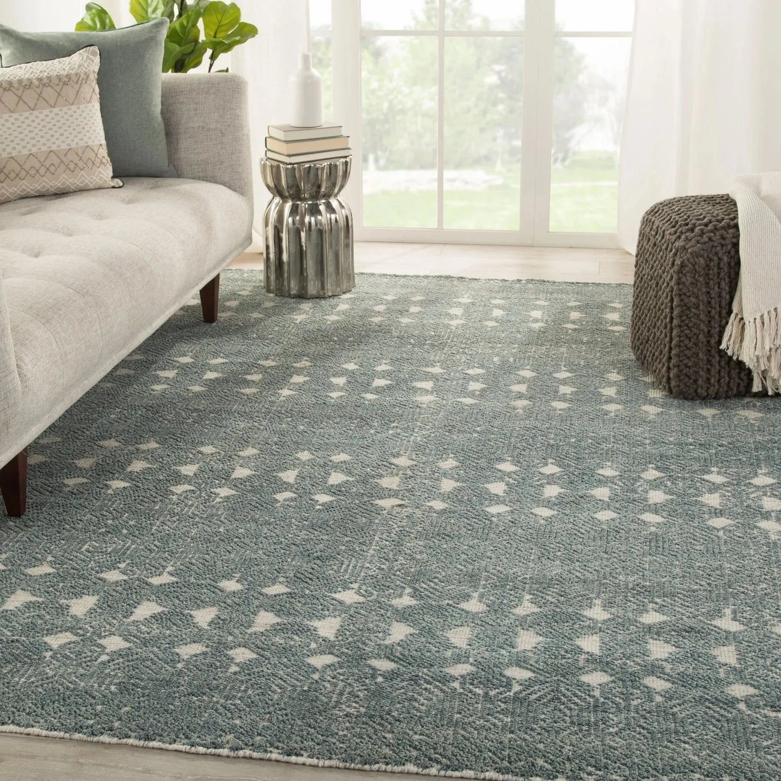 Reign Rei12 Abelle Teal/Light Gray Rug
