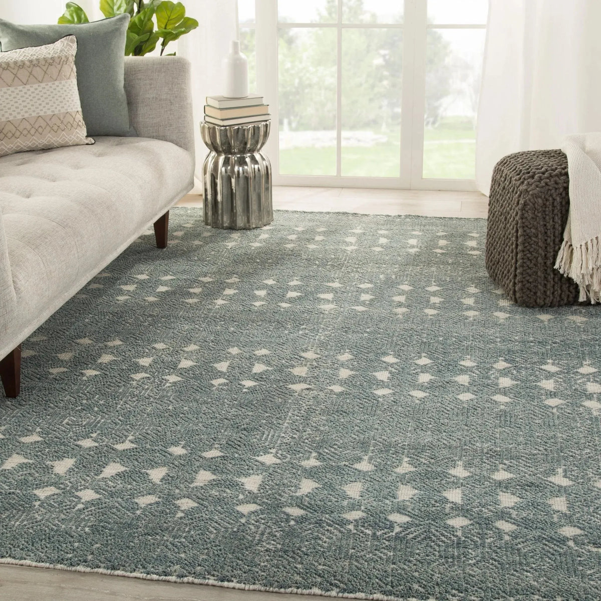 Reign Rei12 Abelle Teal/Light Gray Rug