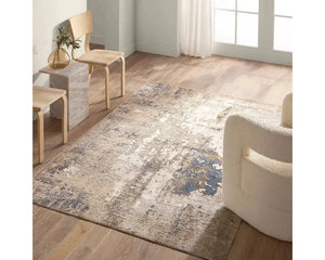 Requiem REQ01 Silver/Navy Rug