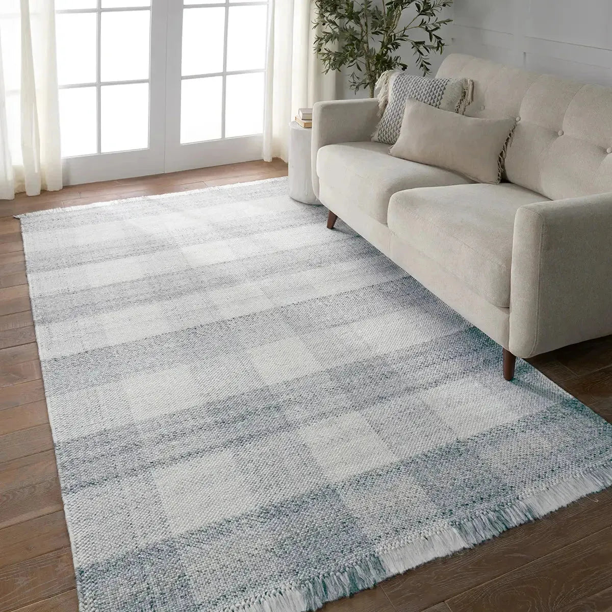 Respite RSP02 Grey/Ivory Rug