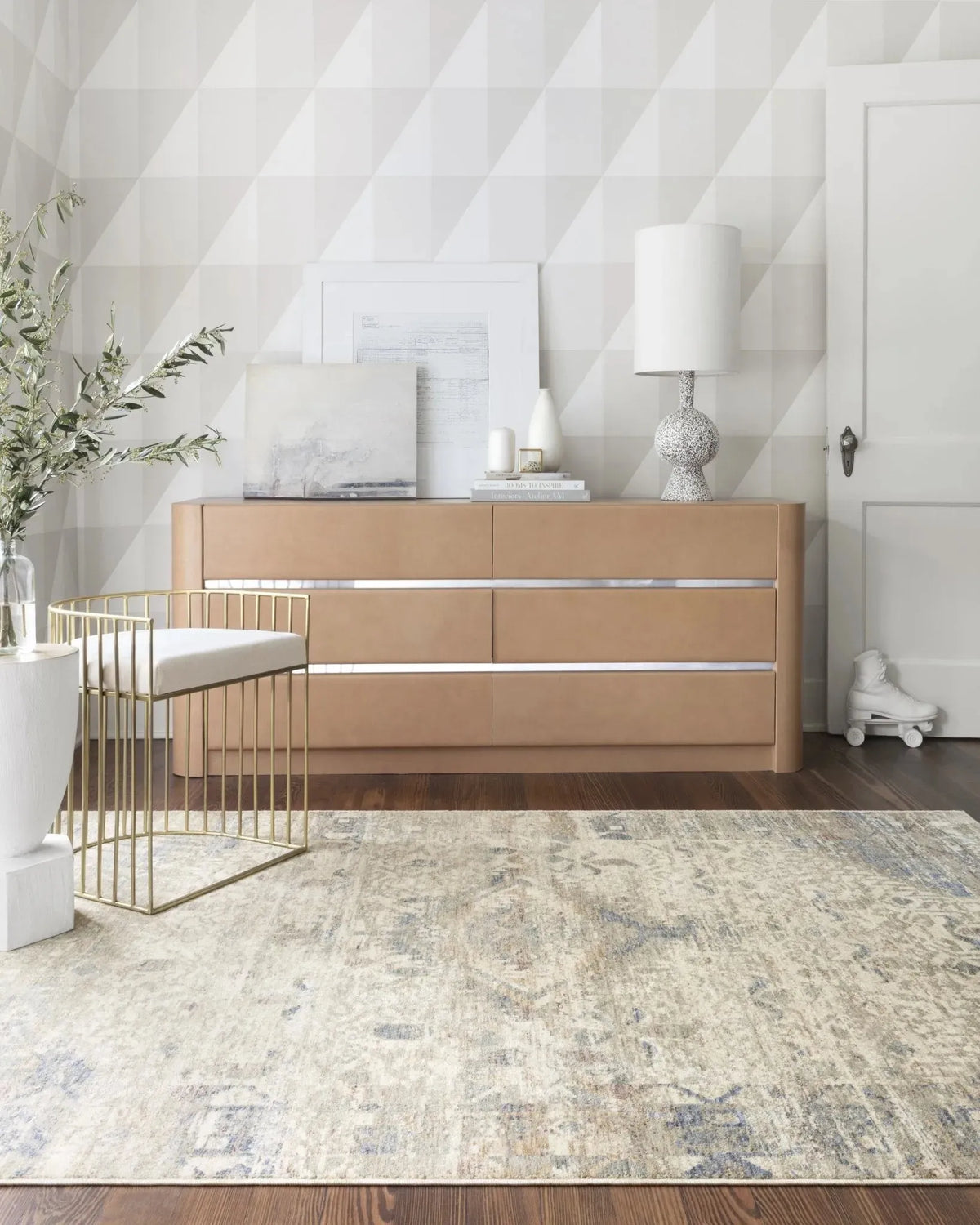 Revere REV 06 Ivory Blue Rug