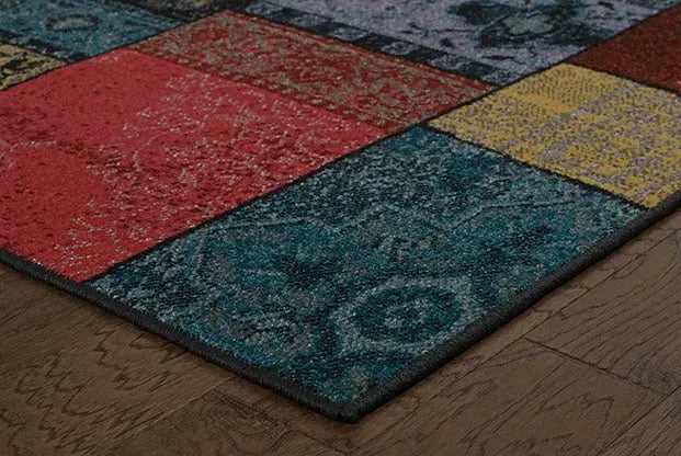 Revival 501M Multi / Charcoal Rug