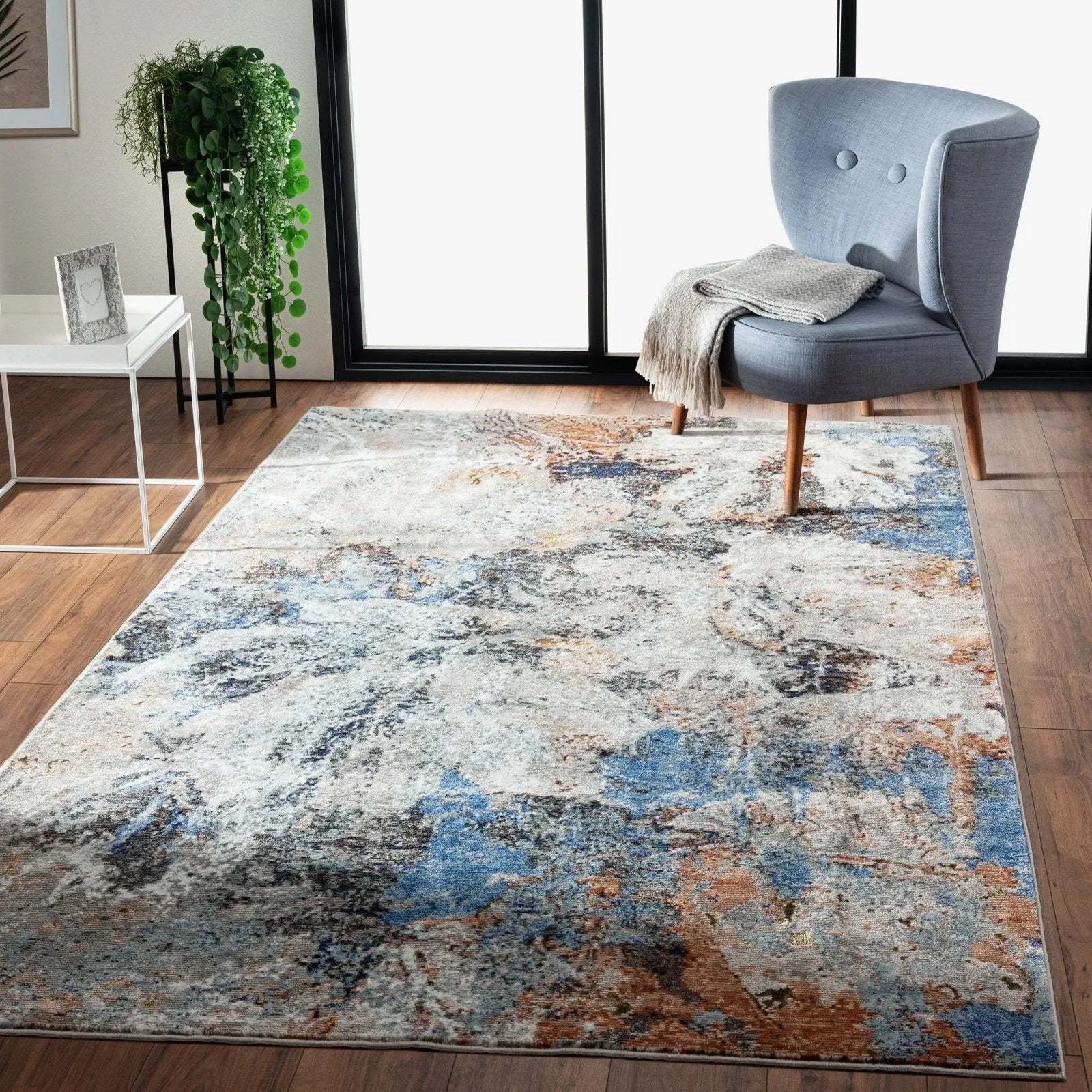 Revolution Lr81803 Orange/Blue/White Rug