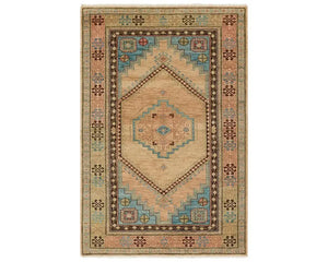 Reza REZ02 Beige/Blue Rug