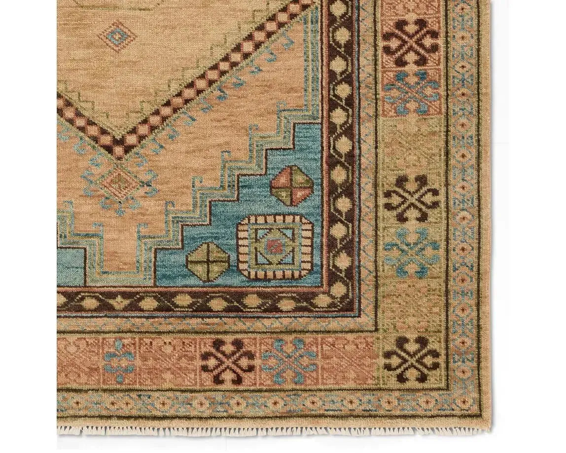 Reza REZ02 Beige/Blue Rug