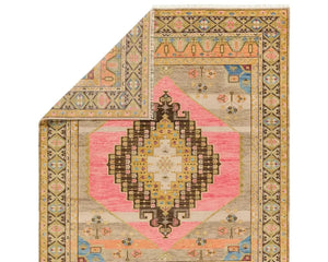 Reza REZ03 Gold/Pink Rug