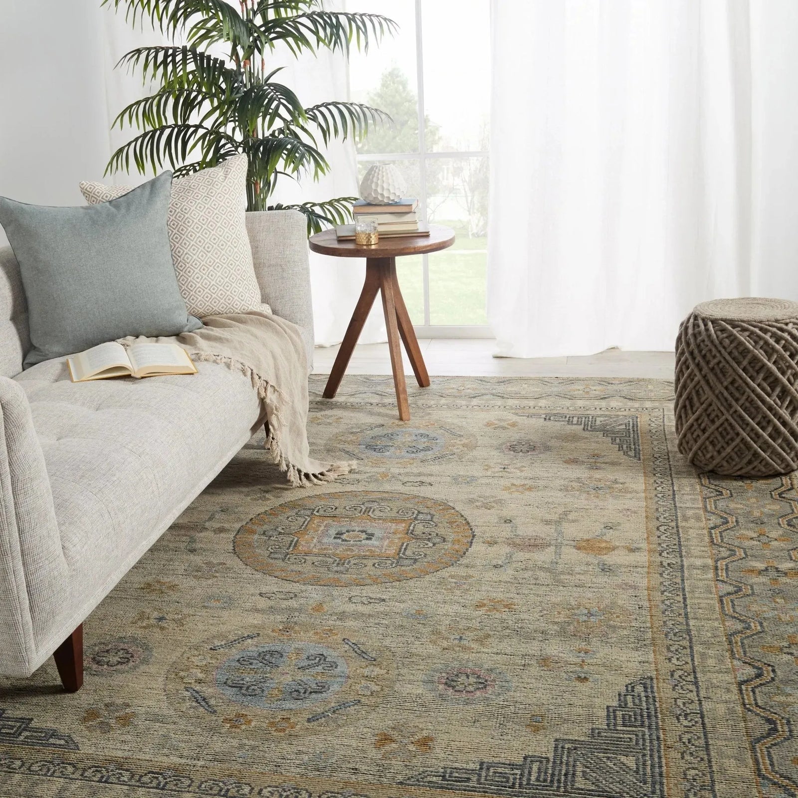 Rhapsody Rha05 Delpha Blue/Yellow Rug