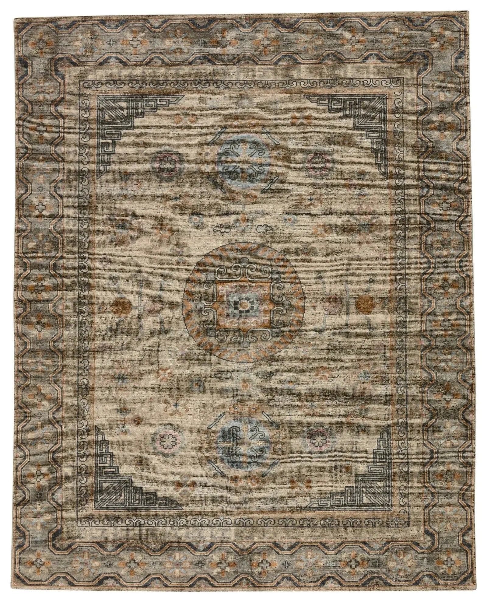 Rhapsody Rha05 Delpha Blue/Yellow Rug