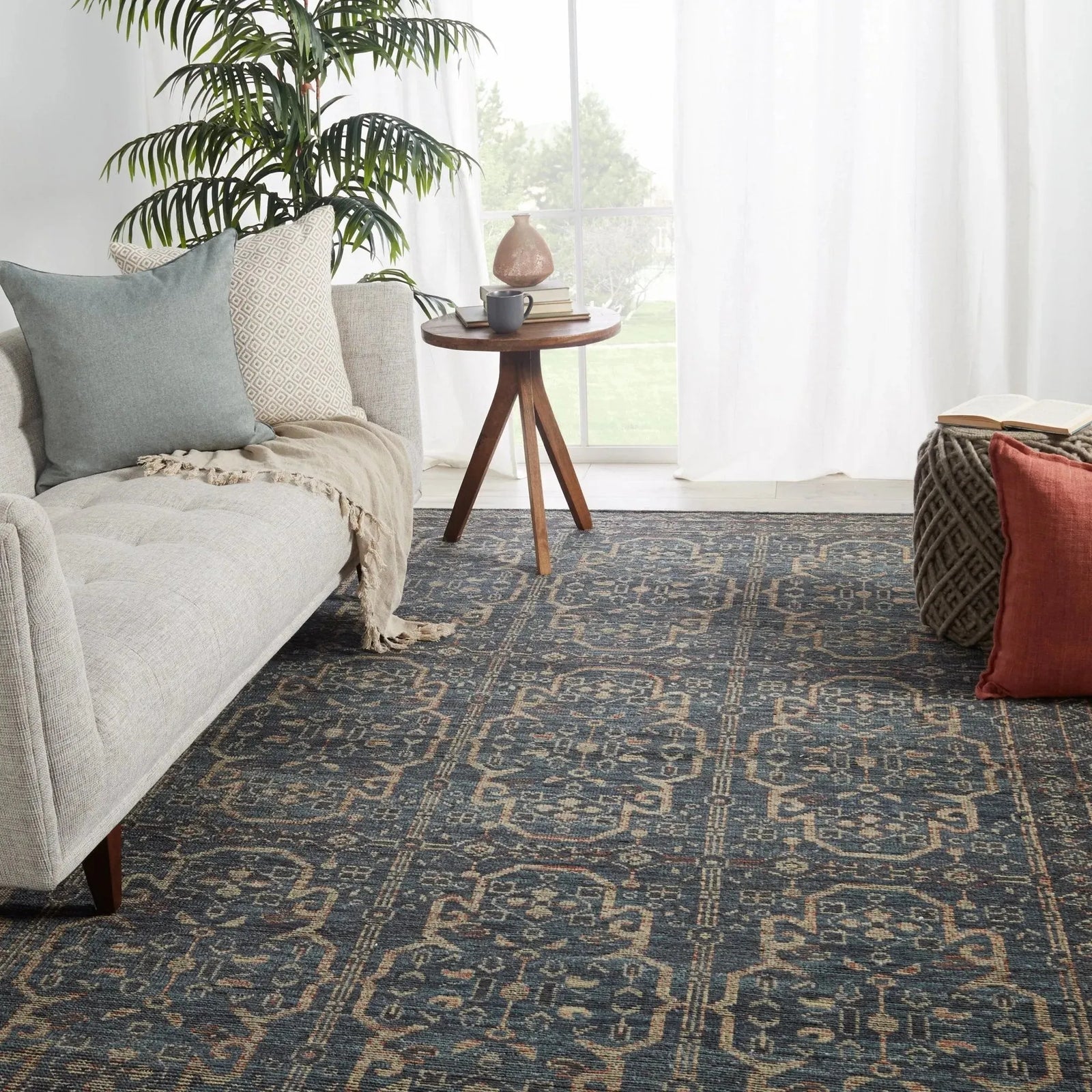 Rhapsody Rha06 Reynir Blue/Red Rug