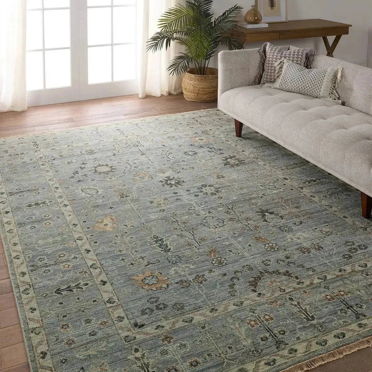 Rhapsody RHA11 Green/Cream Rug