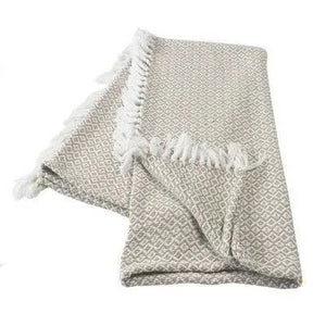 Rhombus 80180BEW Beige/White Throw Blanket