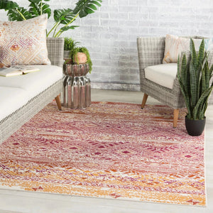 Rhythmik By Nikki Chu By Nikki Chu Rhn05 Sax Pink/Orange Rug