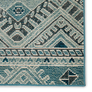 Rhythmik By Nikki Chu By Nikki Chu Rhn07 Sax Blue/White Rug