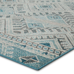 Rhythmik By Nikki Chu By Nikki Chu Rhn07 Sax Blue/White Rug