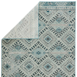 Rhythmik By Nikki Chu By Nikki Chu Rhn07 Sax Blue/White Rug