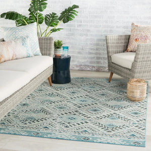 Rhythmik By Nikki Chu By Nikki Chu Rhn07 Sax Blue/White Rug