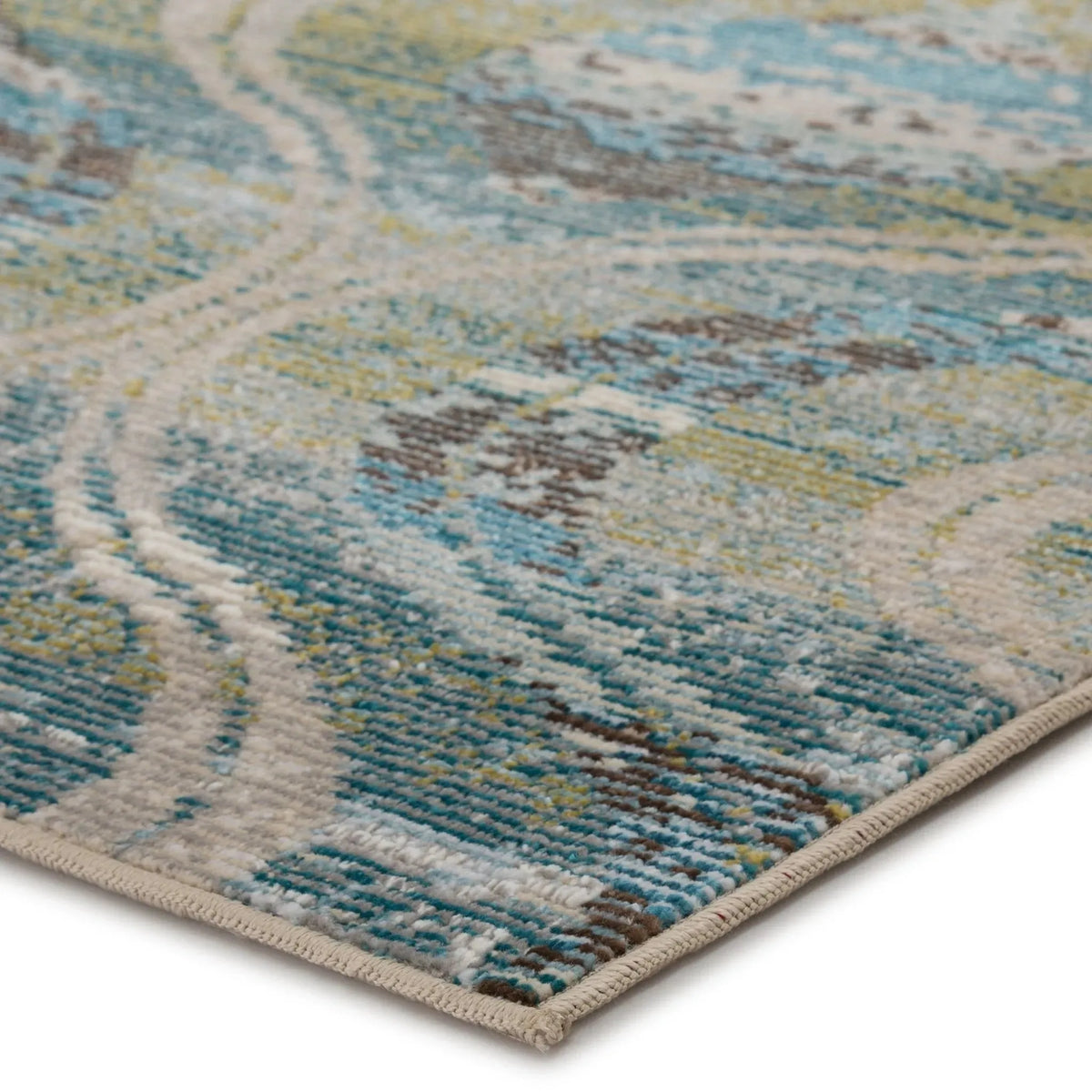 Rhythmik By Nikki Chu Rhn03 Jive Blue/Green Rug