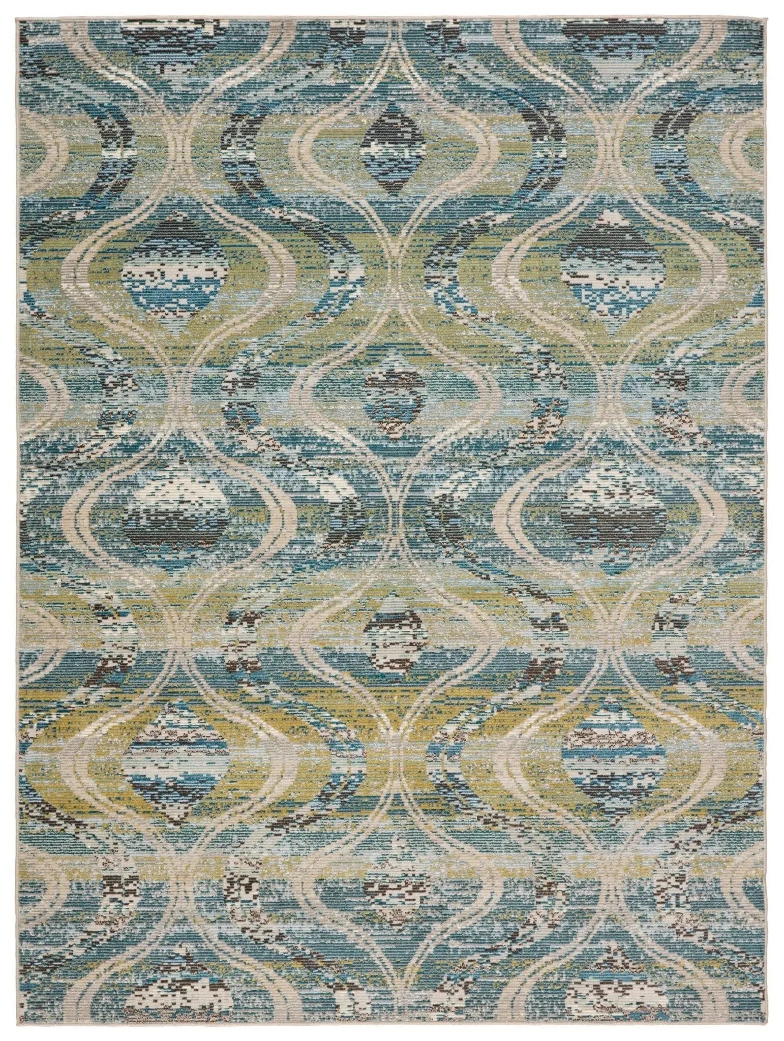 Rhythmik By Nikki Chu Rhn03 Jive Blue/Green Rug