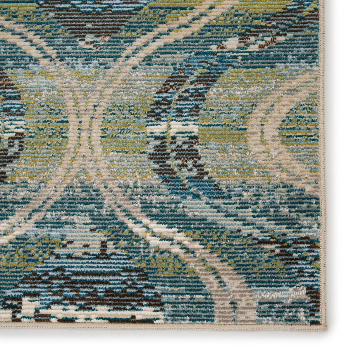 Rhythmik By Nikki Chu Rhn03 Jive Blue/Green Rug