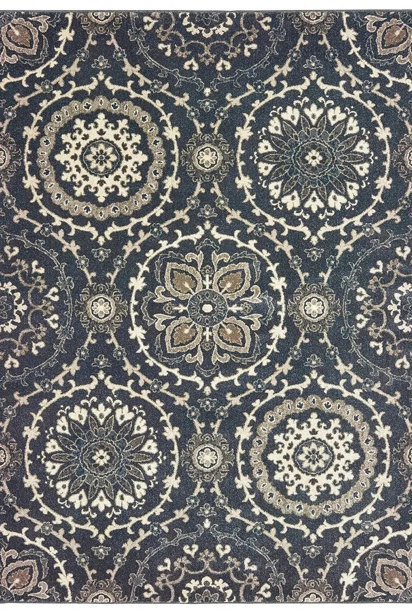 Richmond 8E Navy Ivory Rug