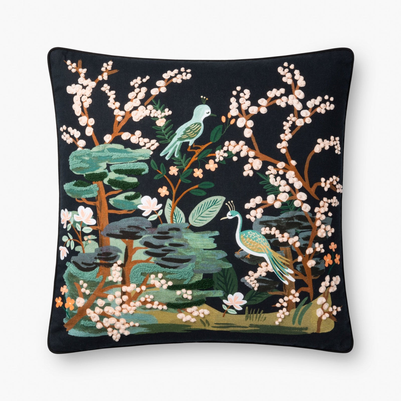 Rifle Paper Co P6017 Black/Multi Pillow