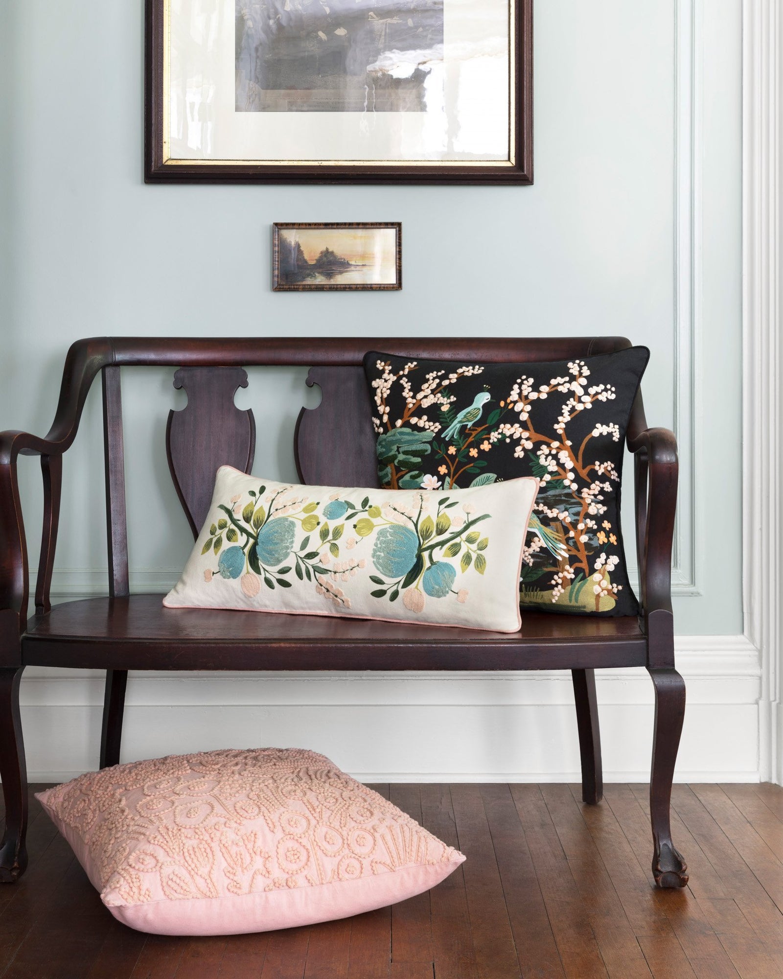 Rifle Paper Co P6017 Black/Multi Pillow