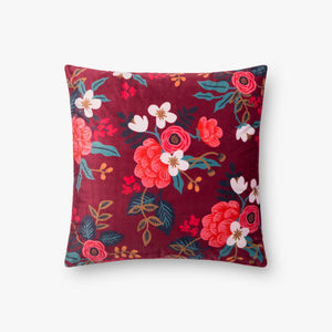 Rifle Paper Co P6025 Burgundy Pillow