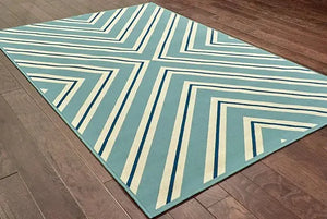 Riviera 4589J Blue/ Ivory Rug