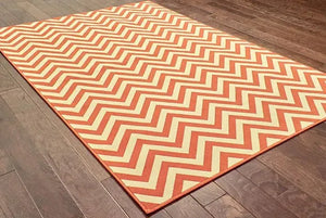 Riviera 4593P Orange/ Ivory Rug