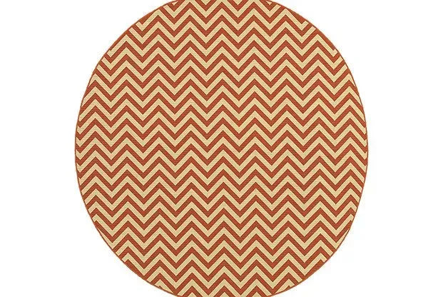 Riviera 4593P Orange/ Ivory Rug