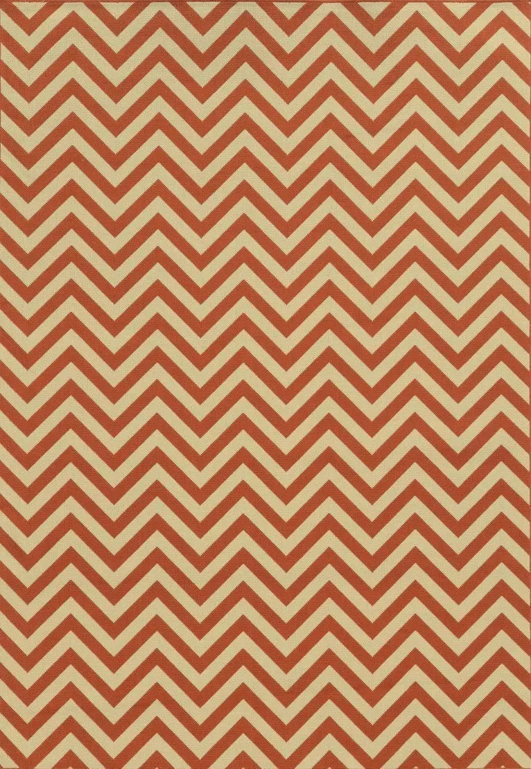 Riviera 4593P Orange/ Ivory Rug