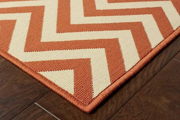 Riviera 4593P Orange/ Ivory Rug