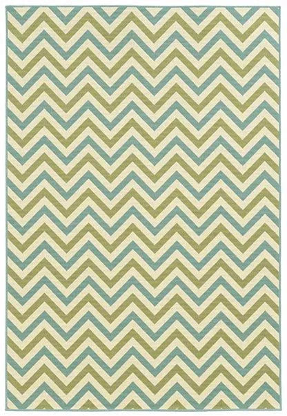 Riviera 4593U Green/ Blue Rug