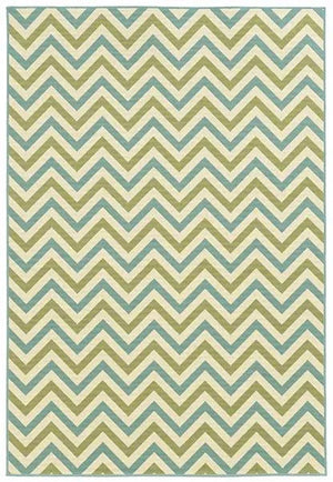Riviera 4593U Green/ Blue Rug