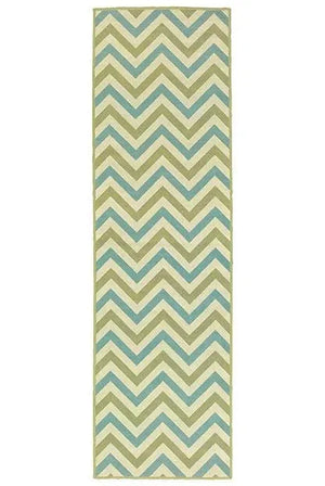 Riviera 4593U Green/ Blue Rug