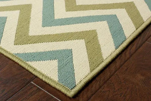 Riviera 4593U Green/ Blue Rug