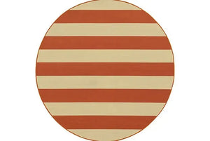 Riviera 4768B Orange/ Ivory Rug