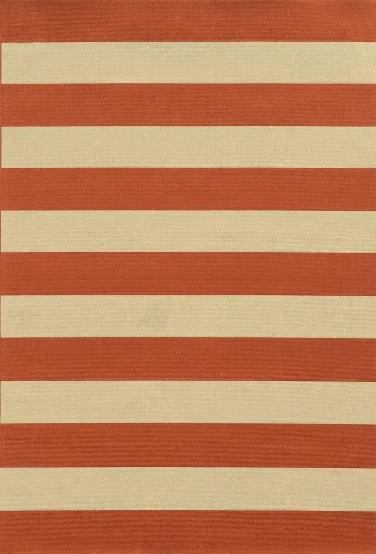 Riviera 4768B Orange/ Ivory Rug