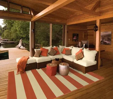 Riviera 4768B Orange/ Ivory Rug