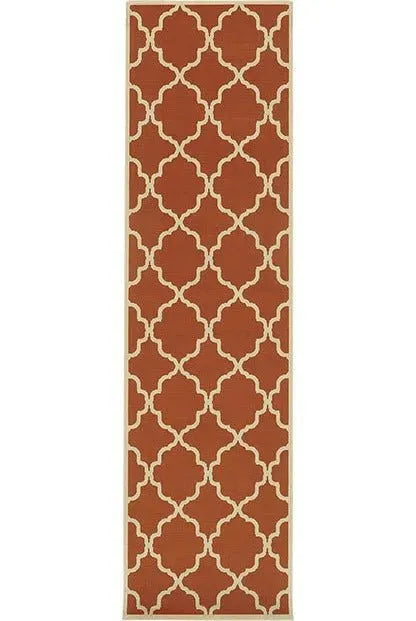 Riviera 4770D Orange/ Ivory Rug