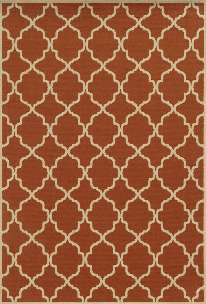 Riviera 4770D Orange/ Ivory Rug